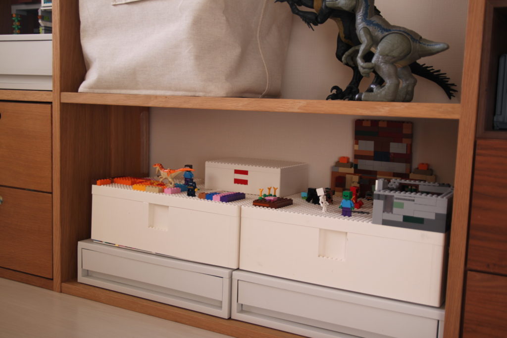 スタッキングシェルフ、無印良品、おもちゃ収納、レゴ収納、IKEA